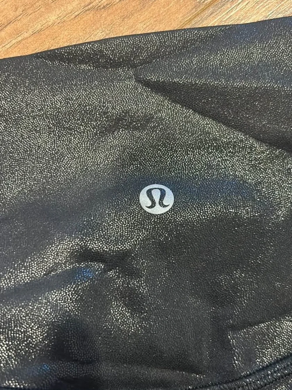 lululemon Black Shimmery Leggings with White Tag